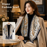 Écharpe châle d'hiver pour femme à imprimé cachemire, douce et chaude, en forme de triangle, élégante, accessoire de mode pour le quotidien, le bureau et les voyages, 150x95x65cm