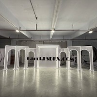 Support de toile de fond moderne en PVC pour événements de mariage, avec éclairage LED pour grands panneaux de toile de fond de mariage