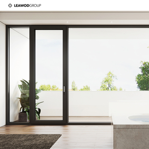 Meilleures ventes Double <span class=keywords><strong>vitrage</strong></span> trempé impact alliage d'aluminium Portes extérieures en verre insonorisées Outdoor Home Villa Hotel - Product Image 2