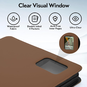 Đầy Màu sắc PP chất kết dính 9-Pocket 720 + giao dịch thẻ chất kết dính bán buôn bền đôi bên túi với cửa sổ - Product Image 4
