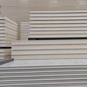 Panneau sandwich en <span class=keywords><strong>mousse</strong></span> de <span class=keywords><strong>polyuréthane</strong></span> PU, panneau isolant en acier galvanisé, résistant au feu, insonorisant, matériau de construction en gros - Product Image 5