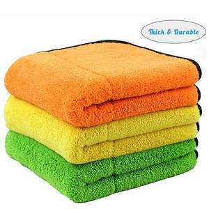 Venta caliente gruesa microfibra coche paños de limpieza coche detallando toallas cuidado de coche de paño de pulido - Product Image 6