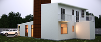 Villa Préfabriquée en Ciment de Luxe Entièrement Équipée, Maison Modulaire Moderne Prête à Habiter
