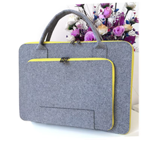Sac d'ordinateur portable en feutre moderne personnalisé de 15,6 pouces, étui pour tablette, sac de transport, organisateur de bureau