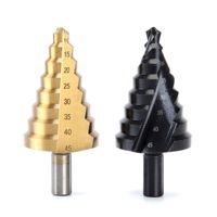 Foret étagé HSS 4241 de 0 mm à 45 mm en acier rapide, foret pagode pour le travail du bois, du métal et du plastique