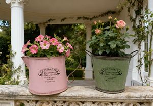 Envío Directo de Fábrica de Macetas de Metal Estilo Francés para Patios y Balcones, Macetas Decorativas para Flores, Artículos de Jardinería - Product Image 4