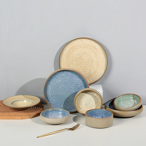 Fresh Ins Style Cute Ceramic Solid Pattern Tableware Macaron Color Sala Paglio Soup Plate Creative High-value Western Plate - Product Image 3