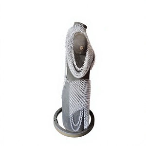 Metal Chainmail Armor Set Irregular Shape Fashion <b>Crop</b> <b>Top</b> And Skirt Wedding Costume Jewelry Fashion Wear - Product Image 4