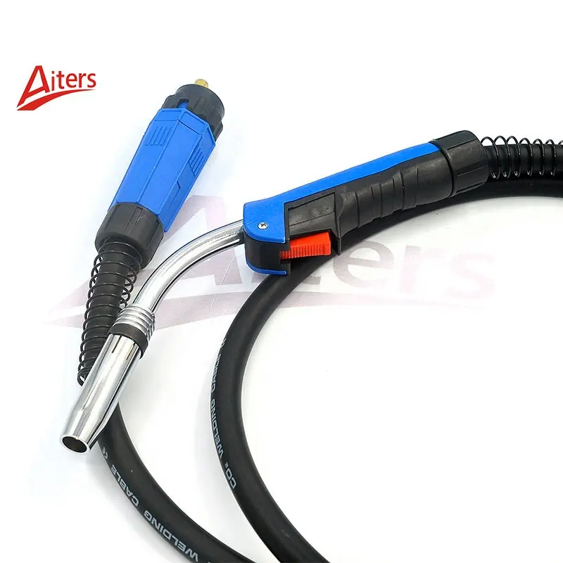 Binzel type MIG MAG 3M 4M 5M Cable CO2 Gas Weld Torch 36KD Conventional Torch with Euro Adaptor Air Cooled