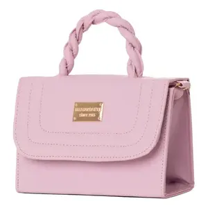 Sac de poitrine Ruby Lila pour femme, sac bandoulière en similicuir Lila, style moderne, décor plaqué or, couleur unie, adulte unisexe - Product Image 1