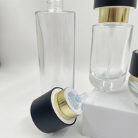 Flacon cosmétique vide en verre avec bouchon à vis pour tonique, gouttes pour les yeux et sérum de soin de la peau
