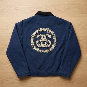 Custom Wholesale Cotton <b>Canvas</b> <b>Men's</b> Retro Detroit Style Workwear Washed Chenille Embroidery <b>Jacket</b> <b>for</b> <b>Men</b> - Product Image 1