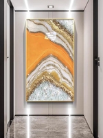 Peintures abstraites modernes de décoration d'intérieur pour salon avec lumière incrustée de diamant peinture porche murale en porcelaine de cristal