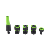 Hoseworld Pistolet d'arrosage de jardin réglable en plastique, buses manuelles, connecteur rapide, débit de pulvérisation variable, capacité de 1,5 gallon