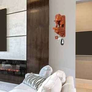 Eco Friendly Mango Wood Elephant Key Holder 2 Hooks Light Brown <b>Wooden</b> Wall <b>Hanging</b> Organizer Perfect for Diwali Home Gift - Product Image 3