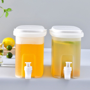 Bouilloire d'<span class=keywords><strong>eau</strong></span> froide en plastique pour réfrigérateur, jus de fruits citron, thé glacé, boîte de rangement 3,5 L pour réfrigérateur, <span class=keywords><strong>distributeur</strong></span> de boissons froides - Product Image 6