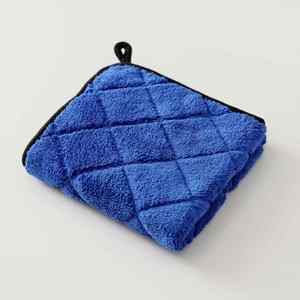 Serviette en microfibre double couche en polaire corail diamantée 800G, épaisse, anti-peluchage, double face, douce, pour le nettoyage domestique (vente en gros) - Product Image 6