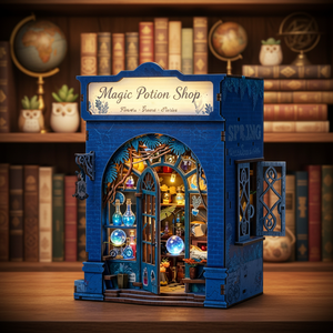 Kit de Bricolage Hamaileon : Miniature Magique de Magasin de Potions avec LED, Puzzle 3D en Bois, Maison de Poupées Fantastique, Insert de Bibliothèque, Cadeau/Artisanat - Product Image 5
