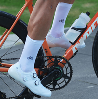 Chaussettes de cyclisme à compression athlétiques pour la course, l'équitation, l'entraînement et l'escalade, avec logo sur le bas, collection automne