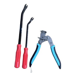 Jeu de pinces pour clips de voiture, 3 pièces, en acier à haute teneur en carbone, outil de démontage automobile, tournevis, barre de levier - Product Image 5