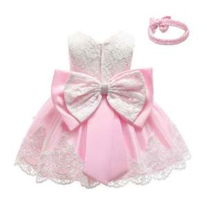 Vestidos de Princesa para Niña de 90-120 cm, 3M-24M, con Encaje, Flores y Lazo, Bonitos Vestidos para Fiesta de Cumpleaños de Proveedor Chino - Product Image 3