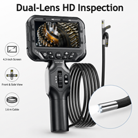 Boroscope articulé à double objectif 4,3 pouces - Caméra endoscopique industrielle, 1080P, IP67, LED réglable, 360° °   Système de direction par sonde (Modèle A42)