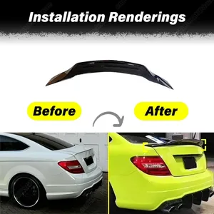 Aileron de coffre arrière de type R pour Mercedes Benz Classe C W204 4 portes 2009 2010 2011 2012 2013 2014, accessoires pour le couvercle du coffre - Product Image 2