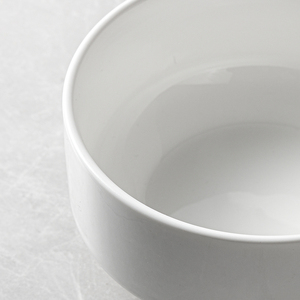 Bol en porcelaine blanche brillante minimaliste Jiujiuju avec logo personnalisé, pour restaurant, buffet d'hôtel, <span class=keywords><strong>petit</strong></span>-<span class=keywords><strong>déjeuner</strong></span>, céramique, four, blanc, empilable - Product Image 6