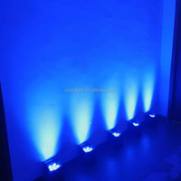 Projecteurs LED sans fil YINUO RGBWAUV 6-en-1 sur batterie 6*18W, contrôle DMX512/activation sonore, IP33, CRI95, en aluminium et plastique pour éclairage de scène