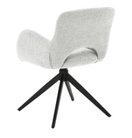 Chaise longue pivotante Sherpa moderne Fauteuil en tissu en forme de nuage pour chambre à coucher Salle d'étude avec base en métal Vente en gros d'usine