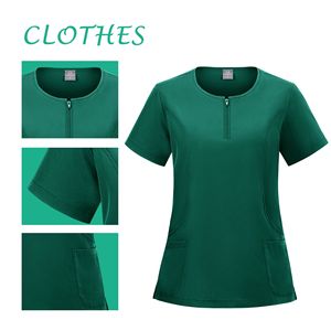 Unisex Nurse Uniform <b>Set</b> Moisture Wicking Split Design Hospital <b>Scrubs</b> Clothing - Product Image 1