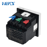 Enchufe de Pared Estándar Alemán con Carga USB Tipo-C de 15W, 250V 16A, Módulo de 45x45mm con Terminales de Cableado Rápido