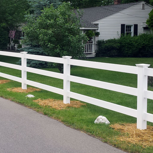 Clôture de ferme pour chevaux en PVC de qualité supérieure, 3 lattes - Product Image 4