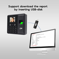 Horloge de pointage intelligente WIFI F160 avec empreintes digitales et mot de passe, gestion des présences, 100 000 enregistrements, 1 000 utilisateurs, fonction de réinitialisation