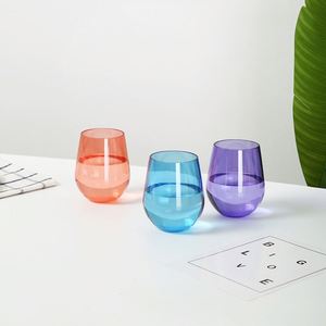 Copas de Vino de Plástico Reutilizables Personalizadas para Fiestas en Casa, Copas de Whisky sin Tallo de Plástico Irrompible - Product Image 1