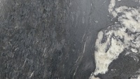 Grande dalle de granit en cuir de titane, comptoir et îlot en granit noir, dessus de cuisine en granit noir cosmique