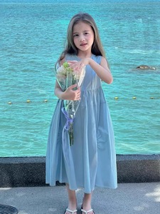 ขายส่งจากโรงงาน ชุดเดรสเด็กผู้หญิงลายพิมพ์ใหม่ แขนสั้น ความยาวระดับเข่า สไตล์คันทรี่หวานๆ ลุคเจ้าหญิง ลำลอง ใส่สบายสำหรับฤดูร้อน - Product Image 4