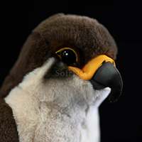 Faucon pèlerin réaliste en peluche douce, jouet en peluche pour enfants et amoureux des oiseaux