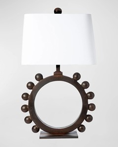 Midcentury Modern Bone Inlay Table Lamp <b>Battery</b>-Powered Room Decor Desk Bedside Wedding Gift Home Decorative Bone Table Lamps - Product Image 1