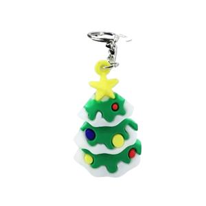 Pendentifs personnalisés Père Noël et Bonhomme de neige, souvenirs de Noël, porte-clés 3D en PVC souple, porte-clés en caoutchouc, pendentif de sac, porte-clés de voiture - Product Image 5