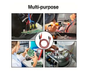 1 Par de Banana Plug para Jacaré Clipe Fio Vermelho Preto Teste Leva Cabo de Alimentação Conectando Teste Leva Equipamento Educacional - Product Image 4