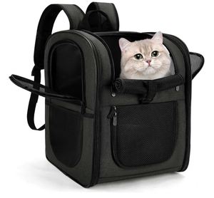 Dog & <b>Cat</b> Carrier <b>Backpack</b> for Pets Ventilated Safe Design with Padded Back Support Breathable Mesh Pet <b>Backpack</b> for Hiking - Product Image 1