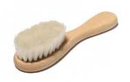 Brosse coiffante naturelle pour enfants avec manche en bois de hêtre et poils de chèvre, peigne de massage capillaire durable pour usage domestique