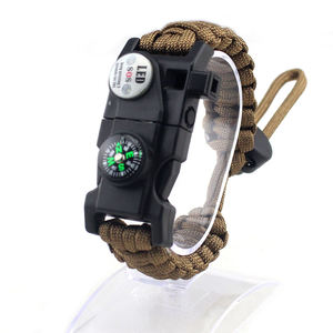 Whistle LED light Clip <span class=keywords><strong>cacciavite</strong></span> ad ago, termometro, lama, <span class=keywords><strong>bussola</strong></span> braccialetto di sopravvivenza di emergenza - Product Image 6
