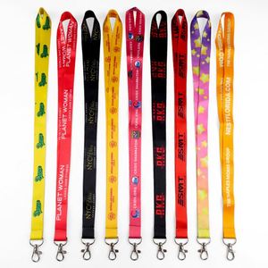 Custom Adjustable Promotional Sublimation Nylon Woven Fabric <b>Polyester</b> Card Holder Keychain Printing <b>Lanyard</b> With logo Custom - Product Image 1