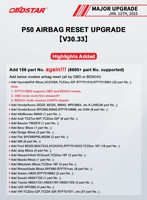 Réinitialisation de l'airbag 2024 OBDSTAR P50 + CODE PIN Équipement de réinitialisation d'airbag intelligent Couvre 38 marques et plus de 3000 ECU Numéro de la pièce.