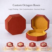 Emballage personnalisé de boîte cadeau octogonale |   Boîte de luxe pour compléments alimentaires, bijoux, petits cadeaux et produits pour les ongles avec impression de logo