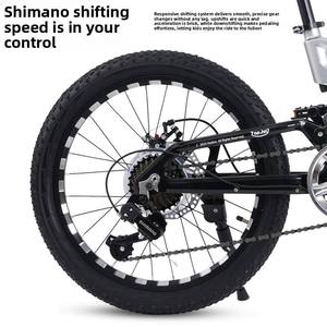 Bicicleta de Montaña de 7 Velocidades con Suspensión Completa, Cuadro de Aleación de Magnesio, Frenos de Disco Dobles, Pedales Ordinarios, Bicicleta de Carretera y Senderismo para Adultos Unisex - Product Image 3