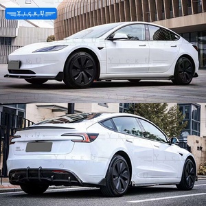 ชุดแต่งคาร์บอนไฟเบอร์แท้ ประกอบด้วยลิ้นหน้า สเกิร์ตข้าง ดิฟฟิวเซอร์หลัง สปอยเลอร์หลัง เหมาะสำหรับรถเทสล่า โมเดล <span class=keywords><strong>3</strong></span> ไวด์บอดี้ รุ่นปี 23 ที่ได้รับการปรับปรุง - Product Image 4