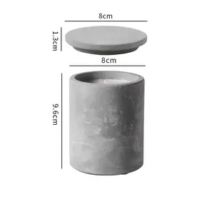 Wholesale custom logo concrete candle jar Jar Massage Cement Candle Containers